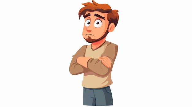 Bored Cartoon Man Stock Illustration