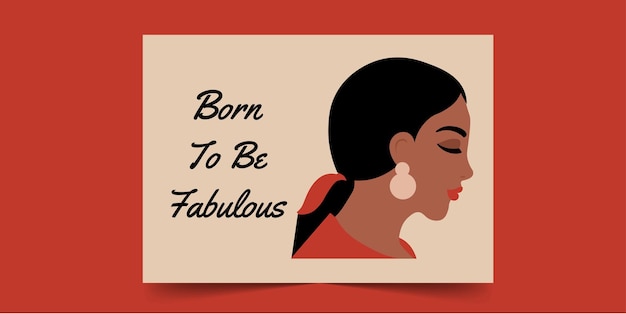 Born To Be Fabulous Greeting Card for African Women