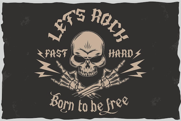 Born to be free - vector tshirt illustration