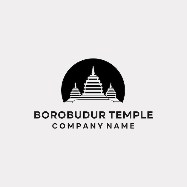 Borobudur temple stone vector design