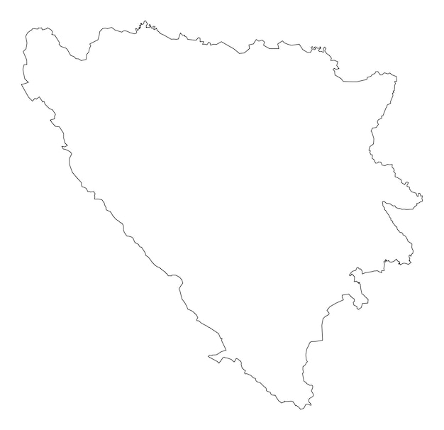 bosnia_and_herzegovina Map design outline Map illustration