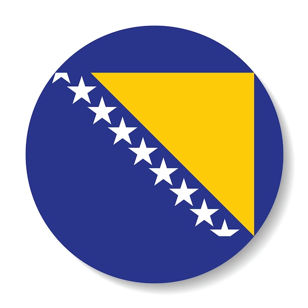 Vector bosnia and herzegovina circle flag icon digital vector illustration