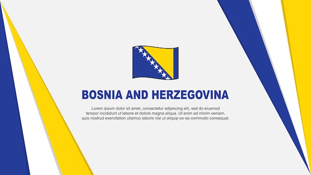 Bosnia And Herzegovina Flag Abstract Background Design Template Bosnia And Herzegovina Independence Day Banner Cartoon Vector Illustration Bosnia And Herzegovina Flag