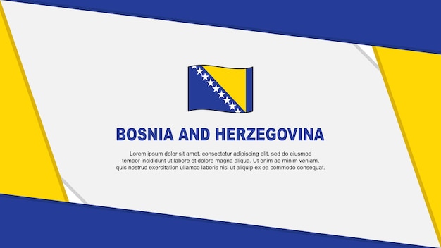 Bosnia And Herzegovina Flag Abstract Background Design Template Bosnia And Herzegovina Independence Day Banner Cartoon Vector Illustration Bosnia And Herzegovina Independence Day