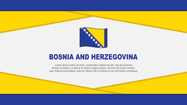 Bosnia And Herzegovina Flag Abstract Background Design Template Bosnia And Herzegovina Independence Day Banner Cartoon Vector Illustration Bosnia And Herzegovina Vector