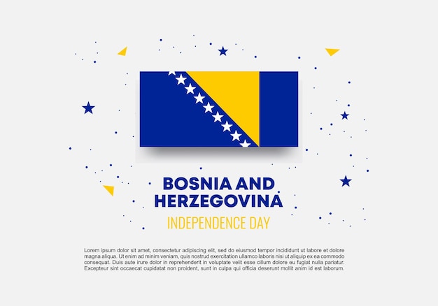 Bosnia Herzegovina independence day background banner poster for national celebration on March 1 st