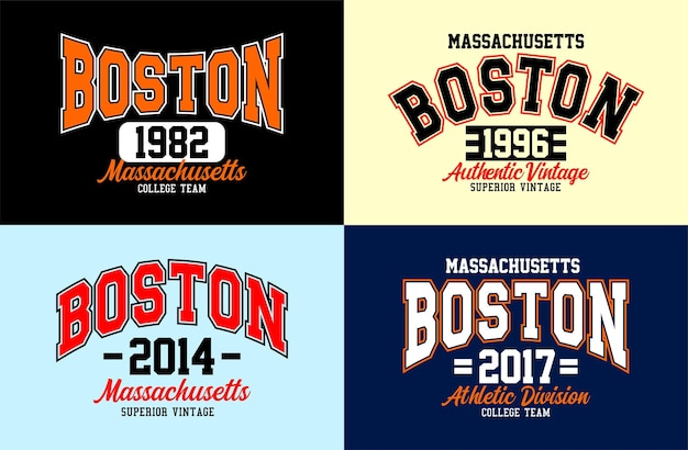 Boston vintage typography design for tshirts