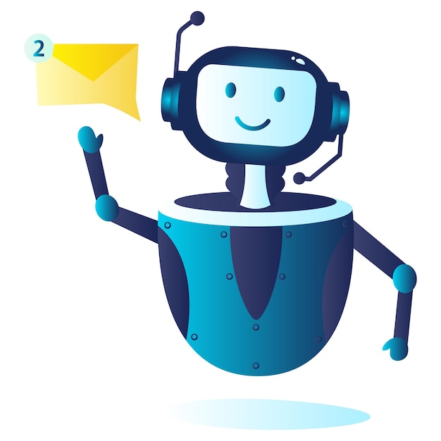 Bot Reading messages vector chatterbot online chat conversation via text or text-to-speech virtual