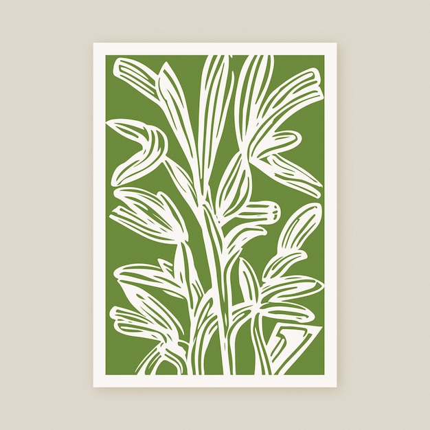 Botanical Cut Outs Minimalist Floral Art