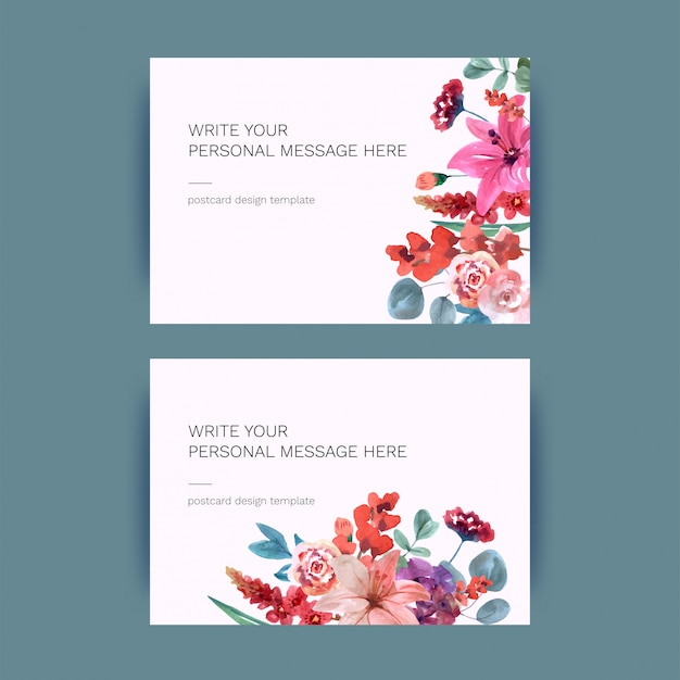 botanical elegant decorative vector template in watercolor style 