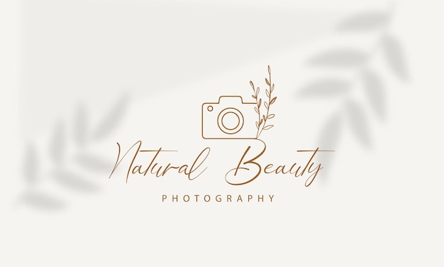 Botanical Floral element Hand Drawn Logo with Wild Flower and Leaves Logo for spa and beauty salon