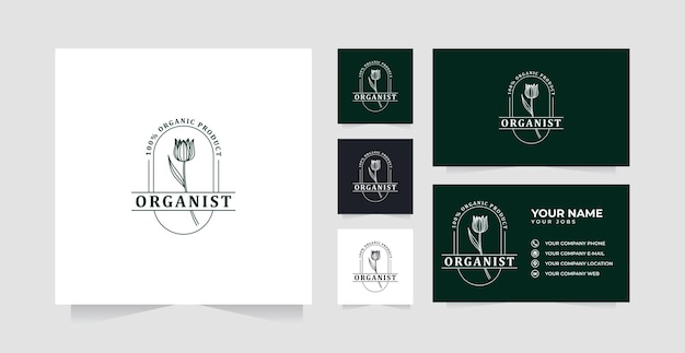 Botanical or Flower Logo and Business Card Template