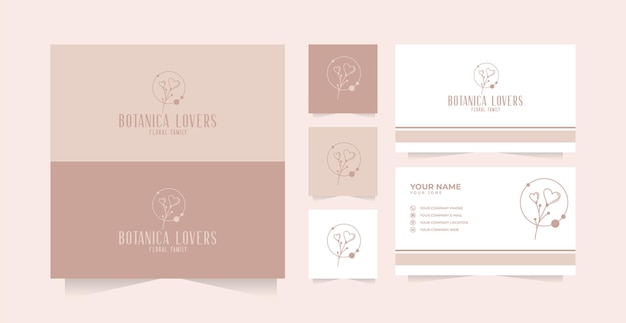 Botanical Flower logo design inspiration and business card