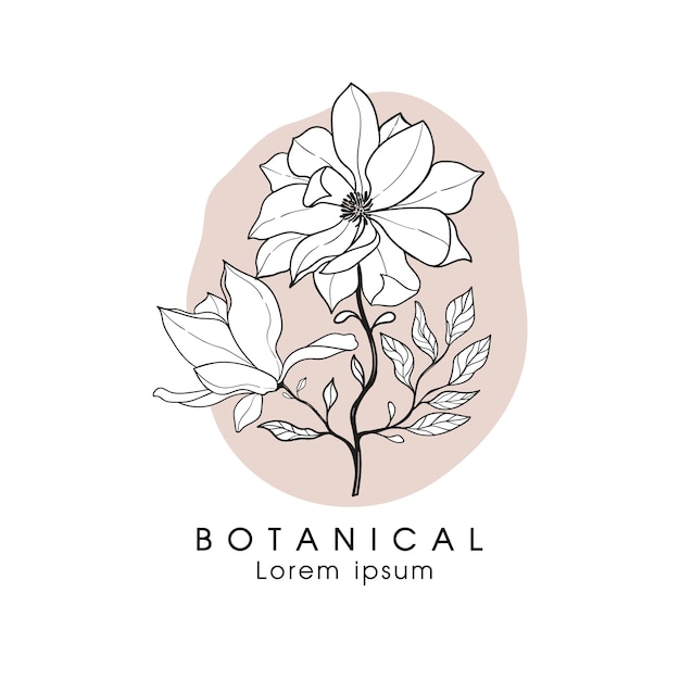 Botanical flowers logo  .