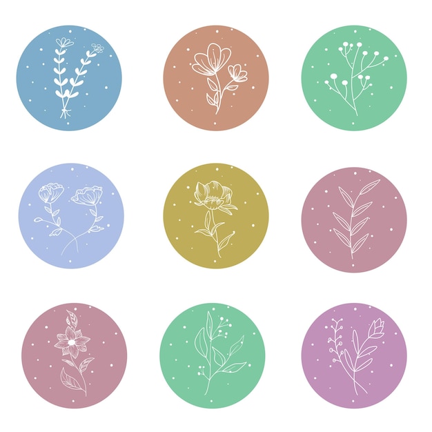 Botanical Icons for your Social Media Story Highlights