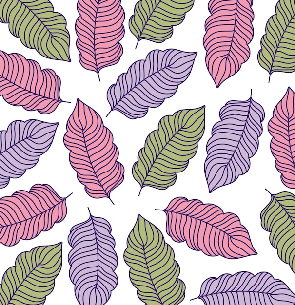 Botanical leaves background