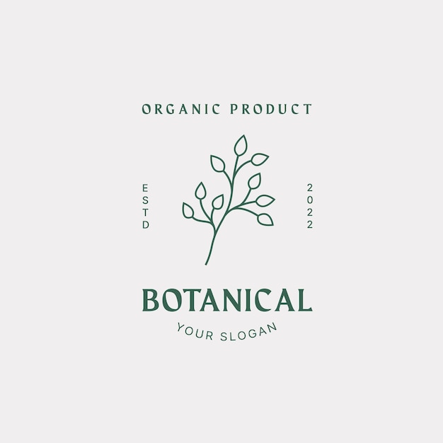 Botanical logo design template olive oil floral logo feminine logo beauty logo