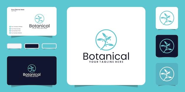 Botanical minimalist logo and business card inspiration