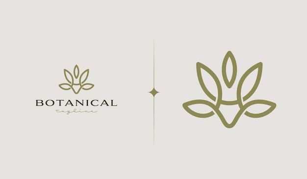 Botanical Plant Logo Template Universal creative premium symbol Vector illustration Creative Minimal design template Symbol for Corporate Business Identity