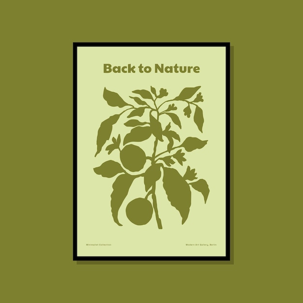 Botanical poster for colorful wall art collection