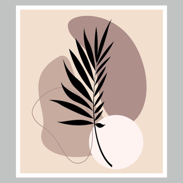 Botanical prints. Boho minimalist wall abstract home decor. Floral print is a bohemian work.