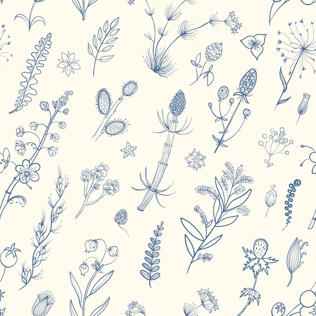 Botanical seamless pattern