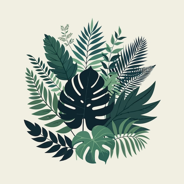 Botanical Serenity Illustrations use vector style