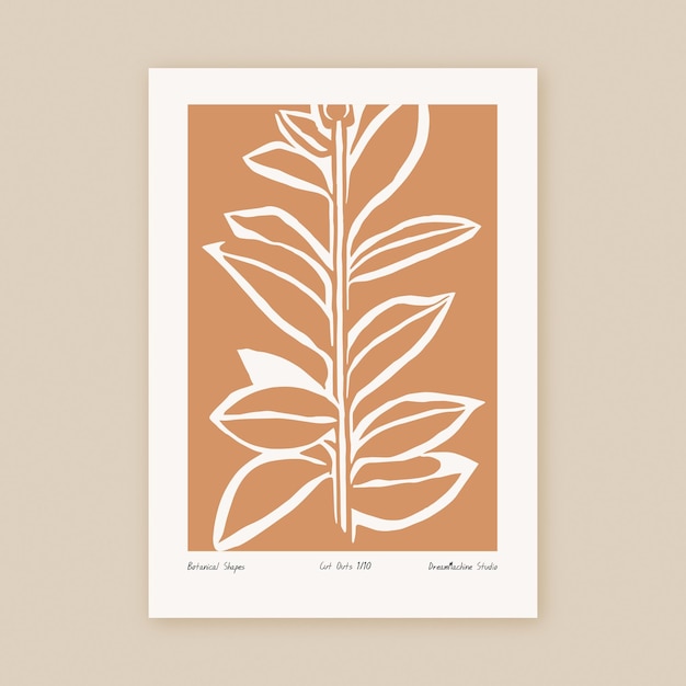 Botanical Shapes Matisse Style Inspired Boho Printable Art Print