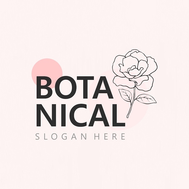 Vector botanical template logo asthetic design