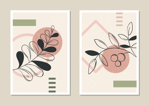 Botanical wall art set.