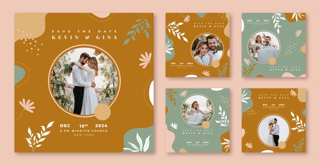 Botanical wedding instagram posts