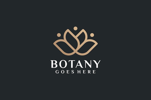 Botany spa salon logo icon design