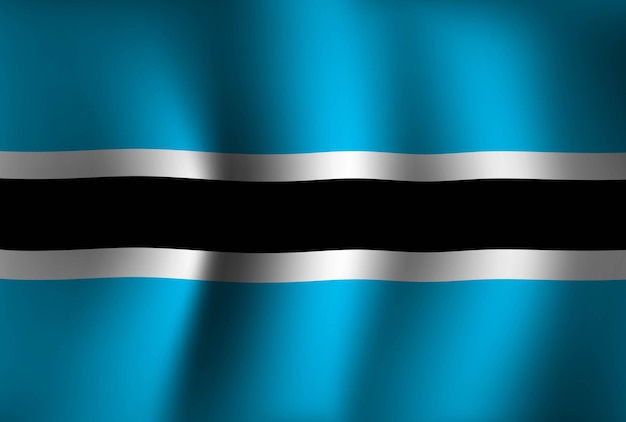 Botswana Flag Background Waving 3D National Banner Wallpaper