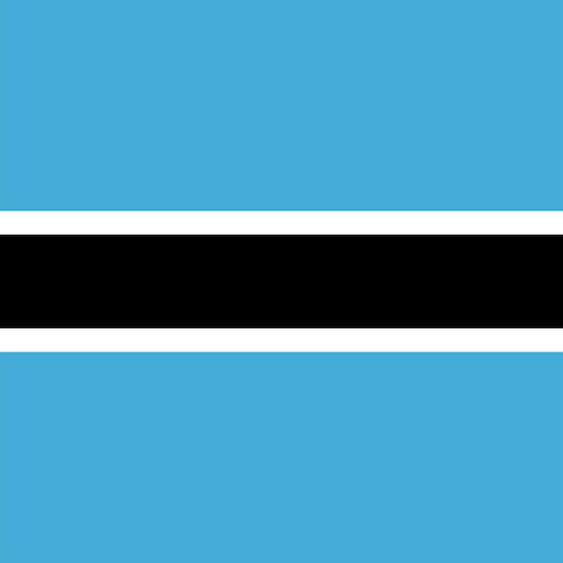 Botswana flag official colors Vector illustration