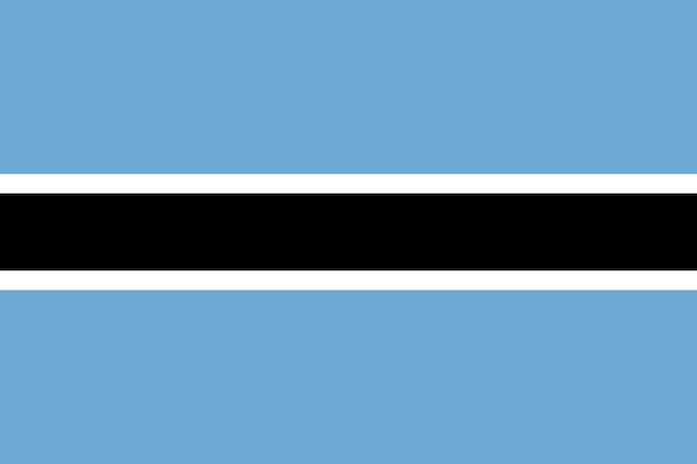 Botswana flag simple illustration for independence day or election