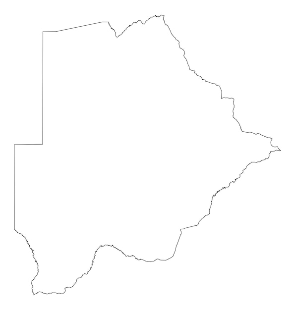 botswana Map design outline Map illustration