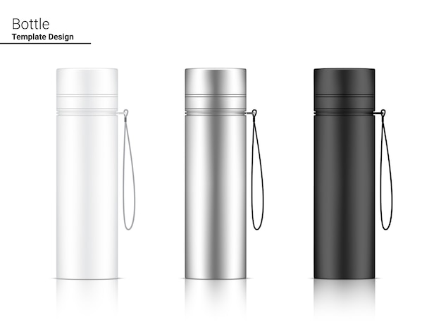 Bottle 3D   Realistic Plastic Shaker set