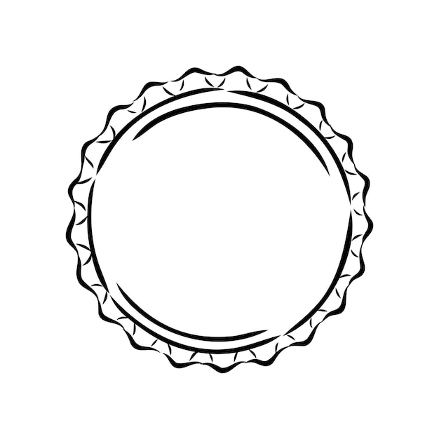 Bottle cap Doodle style bottle cap vector