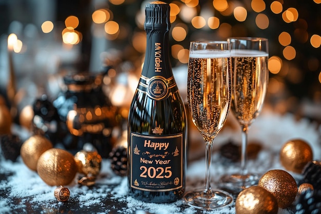 a bottle of champagne with the year 2012 on it