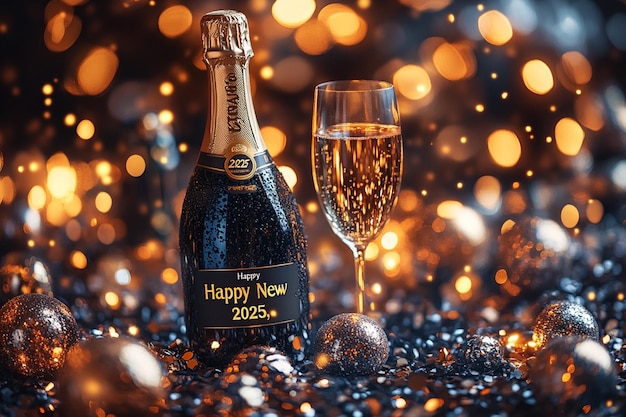 a bottle of champagne with the year 2012 on it