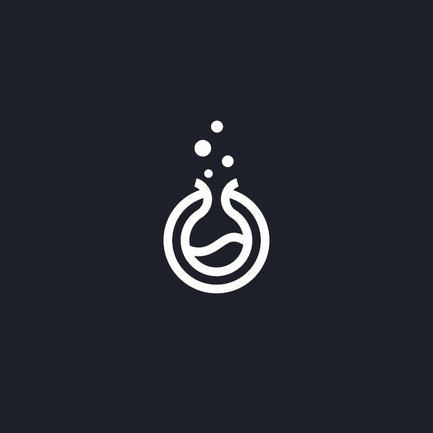 bottle elixir line logo vector icon