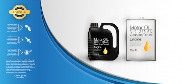 Bottle engine oil Canister of engine motor oil, full synthetic clinging molecules protection.