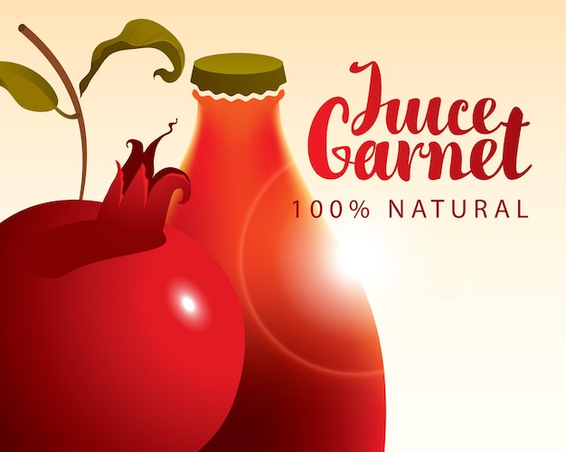 Bottle garnet juice