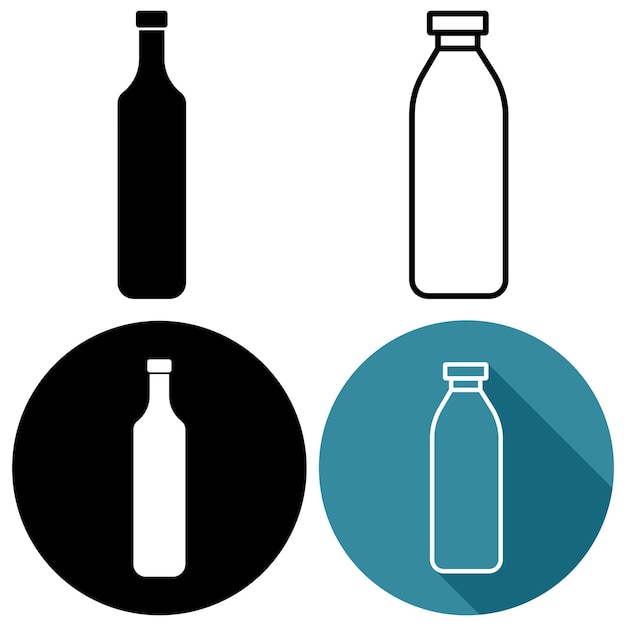 bottle icon vector template illustration logo design