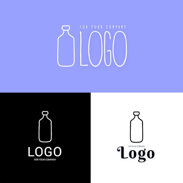 bottle logotype water logo bottle icon for web design or company isolated vector illustration Eps Ai