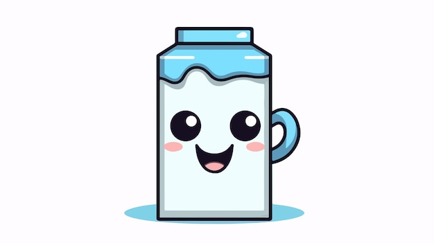 a bottle of milk with a smile on it