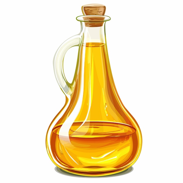 Vector a bottle of oil with a green lid that says quot olive oil quot