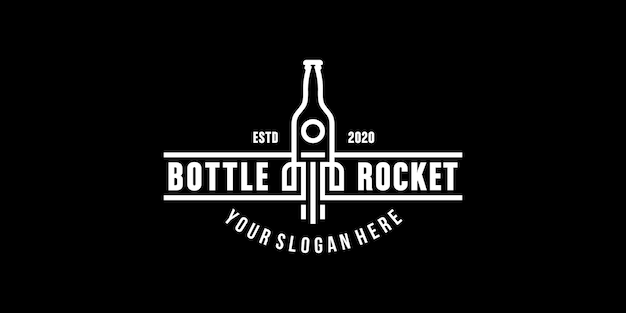 Bottle rocket logo icon symbol template