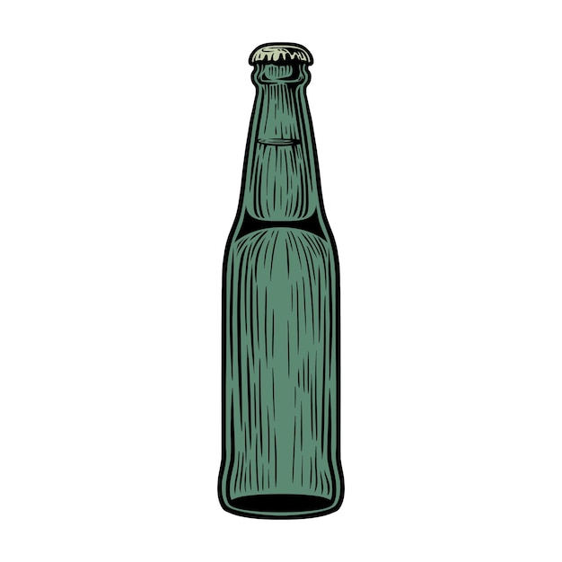 Vector bottle vintage beer ornament element illustration vector pack