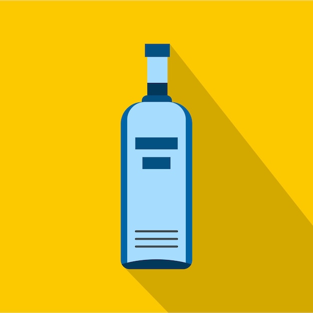 Bottle of vodka icon Flat illustration of bottle of vodka vector icon for web